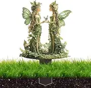 Garden Stake for Outside, 2D Flat Fairy Lawn Stake Ornaments, Weatherproof Art Decoration for Outdoor Yard Porch Balcony Patio