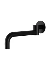 Meir Round Swivel Wall Spout Bath Laundry Outlet Matt Black MS16