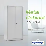 185cm Filing File Cabinet Metal Locker Storage Steel Stationary Cupboard Grey WH