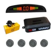 CAR LED DISPLAY REVERSING REVERSE PARKING 4 SENSOR RADAR KIT BUZZER ALARM NEW