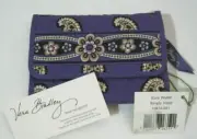 Vera Bradley SIMPLY VIOLET Euro WALLET Tri-Fold 4 PURSE Tote BAG Backpack NWT
