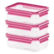 Emsa Clip&Close 2.0 Food Storage Container/Dispenser, 0.55L, Set of 3, Lunchbox