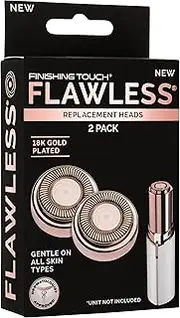 Finishing Touch Flawless Facial Hair Remover Replacement Head Generation 2 - No Redness, Nicks, or Cuts - Electric Shaver - Hair Removal, Pack of 2