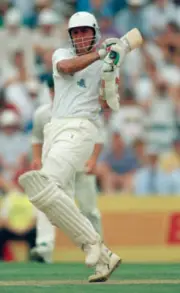 Alec Stewart batting for England during the 6th Test match be- Cricket Photo 1