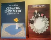Two Craft Needlework Books “Learn to Tat” & “Cut-Work Embroidery” #50