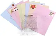 8Pcs 16 Pattern DIY Release Drawing Locating Paper Quilling Tool Craft Decoration Set Ideal for Home Decoration and Gift Making with Both Sides Patterned Paper and