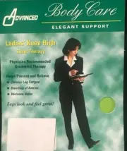 2 PAIRS Body Care 15-20 mmHg Ladies Knee High Compression Stockings Medium Pearl