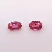 NICE QUALITY UNHEATED RUBY OVAL PAIR 4x6mm, 1.20 CTS