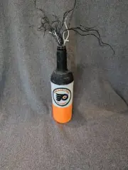 Philadelphia Flyers theme wrapped wine bottle- free shipping