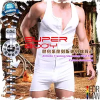 在飛比找樂天市場購物網優惠-SUPER BODY健身系復刻版連身棉背心 男背心 運動 S