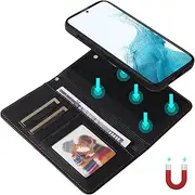 [Umlovecase] for Samsung S22 5G Case,for Galaxy S22 5G Wallet Case,2 in 1 Detachable Wallet Phone Cover[RFID Blocking] PU Leather Flip Kickstand Shockproof Protective Phone Cover-Black