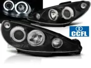 Faros delanteros for Peugeot 206 02-Angel Eyes Black CCFL Envío gratuito LPPE29W