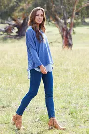 Full Length Pull On Jean--THRE-32929