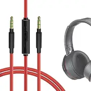 Geekria Audio Cable with Mic Compatible with Sony ULT WEAR, WH-1000XM6/1000XM5M, WH-XB920N/910N Headphones, 3.5mm Replacement Stereo Cord with Inline Microphone (4 ft/1.2 m)