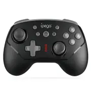 Game Controller Handle For Switch Games 6-Axis Vibration Supports Both Wireless Bluetooth Or Wired Connection Black