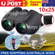 Compact Binoculars 10x25 Outdoor Travel BAK4 Telescope Night Vision Hunting MEL