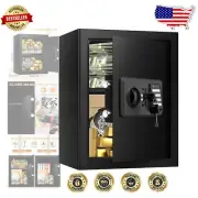 Large Waterproof Fireproof Safe with Electronic Keypad & Dual Alarm for Security