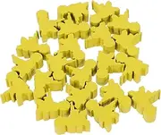 Kisangel 20pcs Mini Soldier Shaped Wooden Chess Pieces for Board Game Accessories for Teaching Math Replacement Parts Arts Crafts Smooth Finish Design