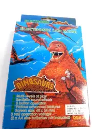 DINOSAURS ELECTRONIC LCD GAME, IN BOX, HAND HELD, MULTILEVEL OF PLAY,