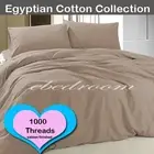 1000 thread count Egypt Cotton King-Single Fitted Sheets Sheet Sets Mocha Color