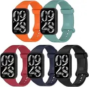 5-Pack Bands Compatible with Xiaomi Smart Band 8 Pro, Adjustable Soft Silicone Replacement Sport Strap for Women Men Sport Bands Accessories for Mi Band 8 Pro Smartwatch