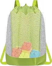 Beach Backpack - Drawstring Design Beach Storage Bags | Child-Friendly Organizer Mesh Backpack For Shells Towels Swimsuits Snacks Storage And Travel Use