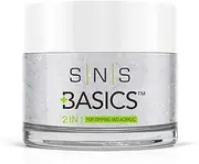 SNS Basics 2-in-1 B077 Nail Dip and Acrylic Powder, Silver, 43 g