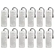 The 10 Commandments Textured White 6x2 Cardstock Bookmark Multipack of 12