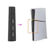 For Slim Game Console 3 USB Ports + 1 Type-C Hub Adapter High Speed Splitter