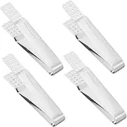 Tea Bag Clamp Tea Bag Strainer Filters Clip 4pcs Clip Handheld Silver Easy to Use