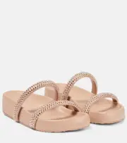 [Gianvito Rossi] Gianvito Rossi Croisette embellished slides AU 7 pink