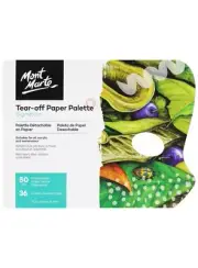 Mont Marte Tear Off Paper Palette Wax Coated Paper Oil Arcylic Art 36 Sheets