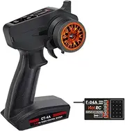 havcybin HOTRC CT-4A 4CH RC Receiver and Transmitter 2.4ghz Remote Controller for RC Car Boat Tanks (CT-4A-orange)