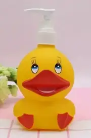 Charming Yellow Duck Soap Dispenser Refillable & Reusable Hand Sanitizer, Lotion