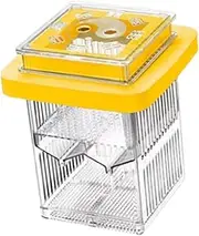 ＫＬＫＣＭＳ Fish Breeder Box Aquarium Hatchery Clear Frame Large Capacity Acclimation Case Fish Tank Divider for Fish to Incubate Egg, Yellow