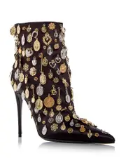 Dolce & Gabbana Women's Charm Embellished Booties