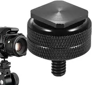 Hot Shoe Base Camcorders - Double Screw Action Camera Mount, Photography Tripod Screw Converter | Hot Shoe Adapter Flash, Durable Aluminum Alloy Construction for DSLR Cameras Field Monitors