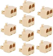 Homoyoyo 10PCS Socket Splitter Telephone Wall Separator for Landline Converter Workmanship Allows Multiple Phones to Operate Simultaneously Practical and Convenient for Home Office Use