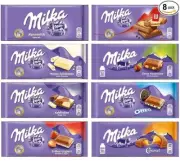 European MILKA Chocolate Bars Assorted Bundle of 10 Full Size Bars 100G