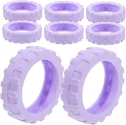 HONITANO 8pcs Suitcase Wheel Protectors Shock Absorbing Silent Luggage Wheel Covers Travel Accessories for Hardwood Floors