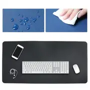 120x60cm Both Sides Two Colors PU leather Mouse Pad Mat Large Office Gaming Desk Mat Sliver&Gray