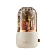 360° Rotating Dustproof Makeup Brushes Storage Organizer