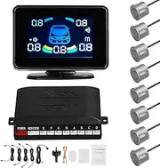 Car Parking Sensor Reversing s System Fro & Rear Support Sound Warning/Buzzer/Mute with 8 Parking Sensors Distance Detection Distance Display Volumes Adjustable
