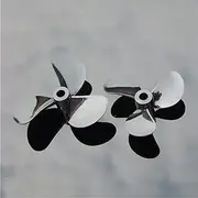 LUMIXE 2pair 3-Blade Paddle Dia 26/28/30/32/40/48mm Full Immersion Propeller CWCCW PC Prop for RC Boat DIY Modified Part Boat Propeller (Color : 28x3mm)