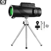 APEXEL High Power 80X100 Monocular Telescope Long Range Zoom BAK4 Prism + Tripod