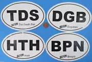 CELEBRATION V BUMPER STICKER Set of 4 '10 vtg Star Wars 6" HOTH DAGOBAH Bespin