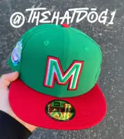 New Era LMP Mexico Serie Del Caribe Green/red 59fifty Fitted Hat Size 7 1/2
