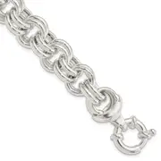 8 Inch Sterling Silver Fancy Link Bracelet