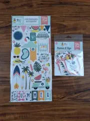 Echo Park Paper Co. POOL PARTY 6" x 13" Chipboard Accents & Tags and Frames Lot