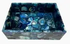 Blue Agate Kitchen Sink , Epoxy Bathroom Sink , Agate Wash Basin for Restaurant